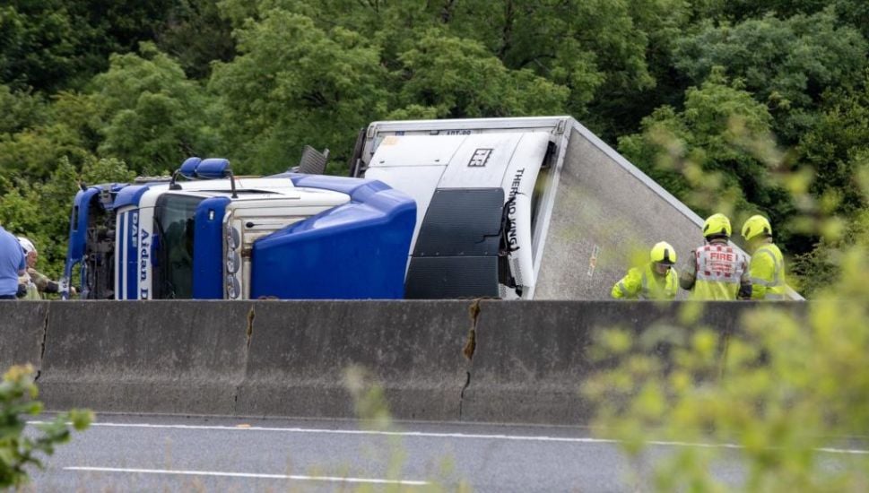 Section Of M18 Motorway In Clare Closed Off Due To Turned Over Lorry