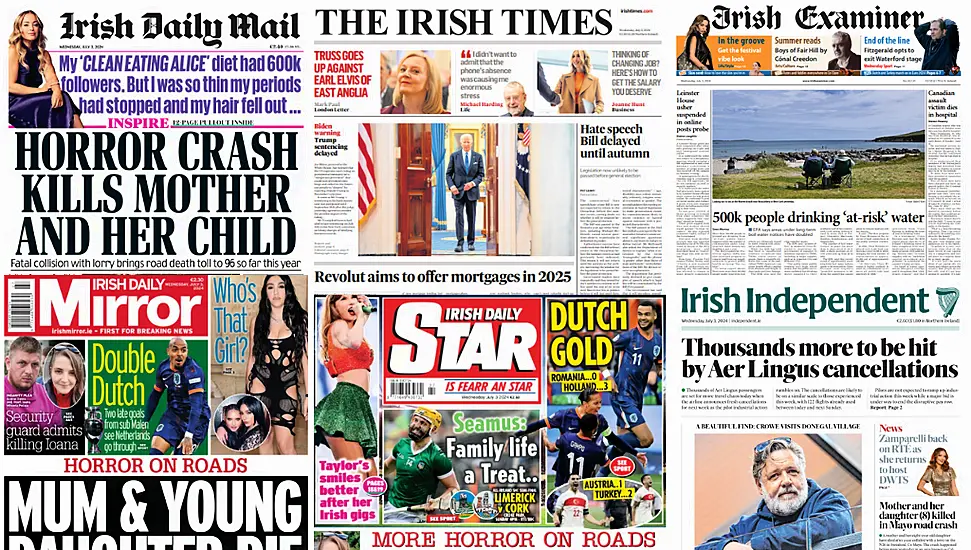 What The Papers Say: Wednesday's Front Pages