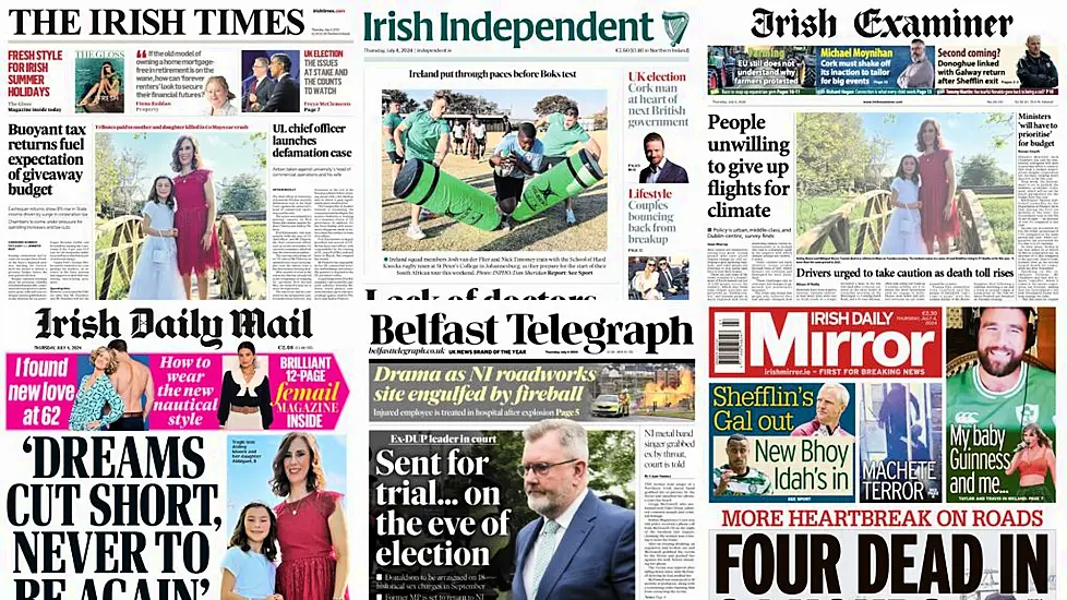 What The Papers Say: Thursday's Front Pages