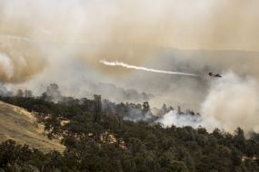 California Wildfire Does Not Grow But Winds And Hot Weather Could Whip Up Flames