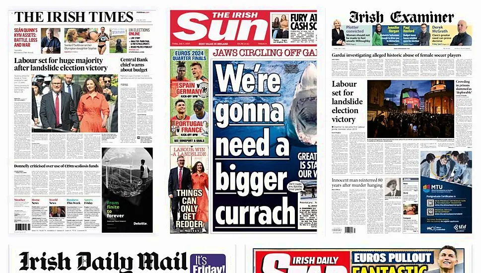 What The Papers Say: Friday's Front Pages