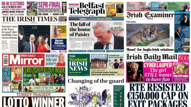 What The Papers Say: Saturday's Front Pages