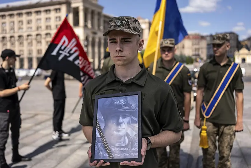 Ukrainian Troops Pay Last Respects To Briton Killed In Clash With Russian Forces