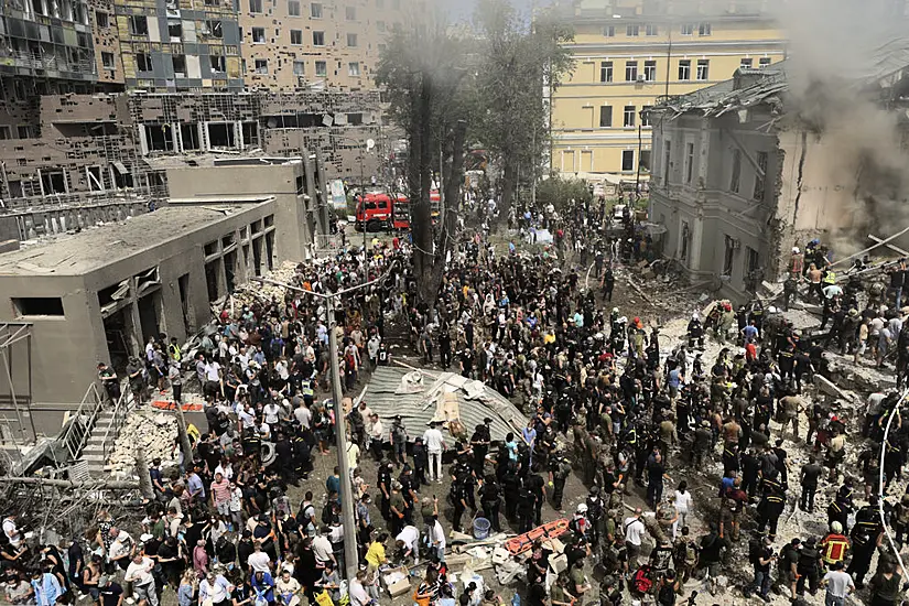 Russia’s Heaviest Bombardment Of Kyiv In Four Months Hits Children’s Hospital