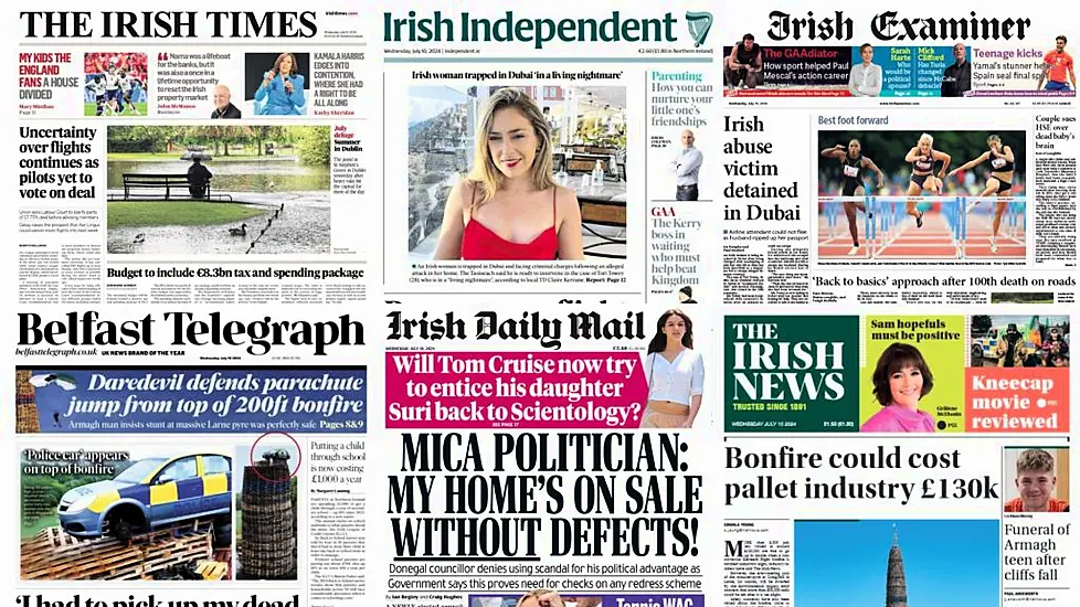 What The Papers Say: Wednesday's Front Pages