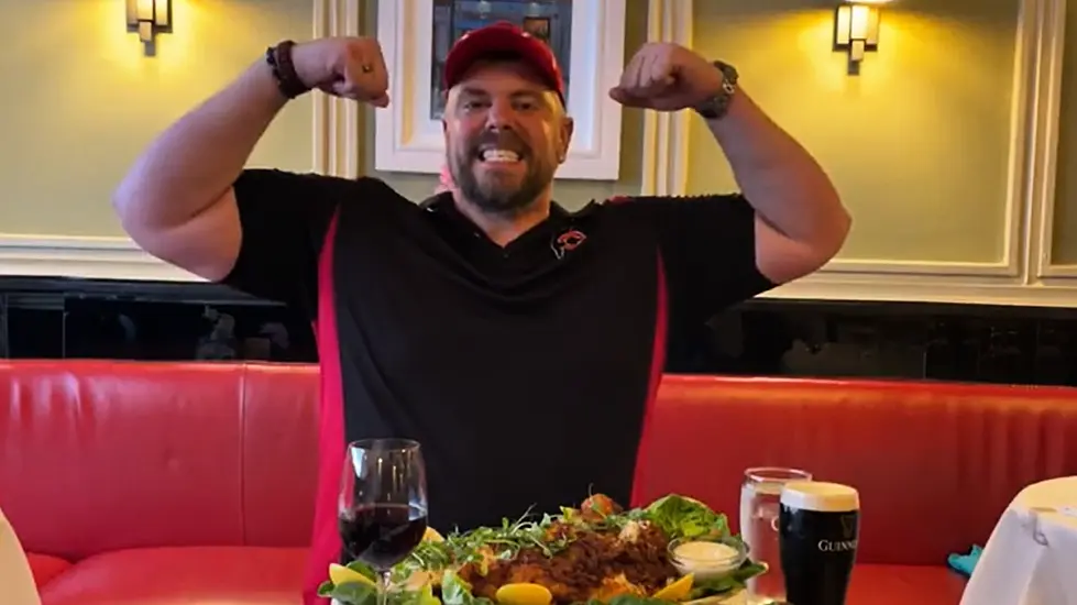 Us Professional Eater Takes On Davy Byrnes' 'Giant Irish Fish And Chips Challenge'