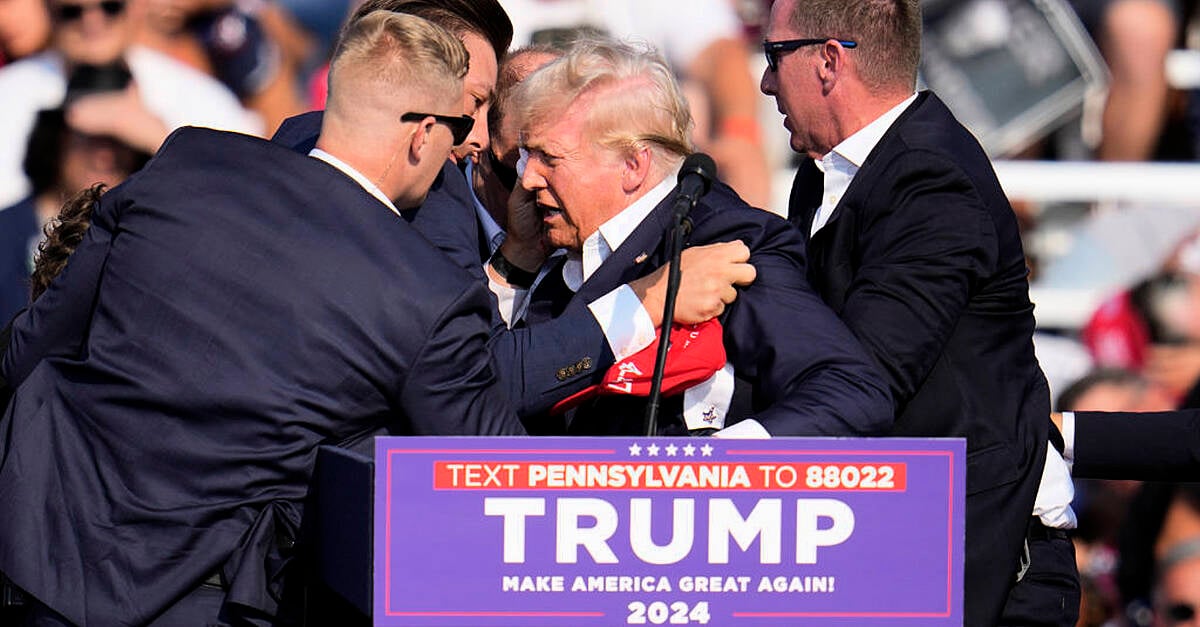 Donald Trump rushed off stage after ‘gunshots’ at Pennsylvania rally