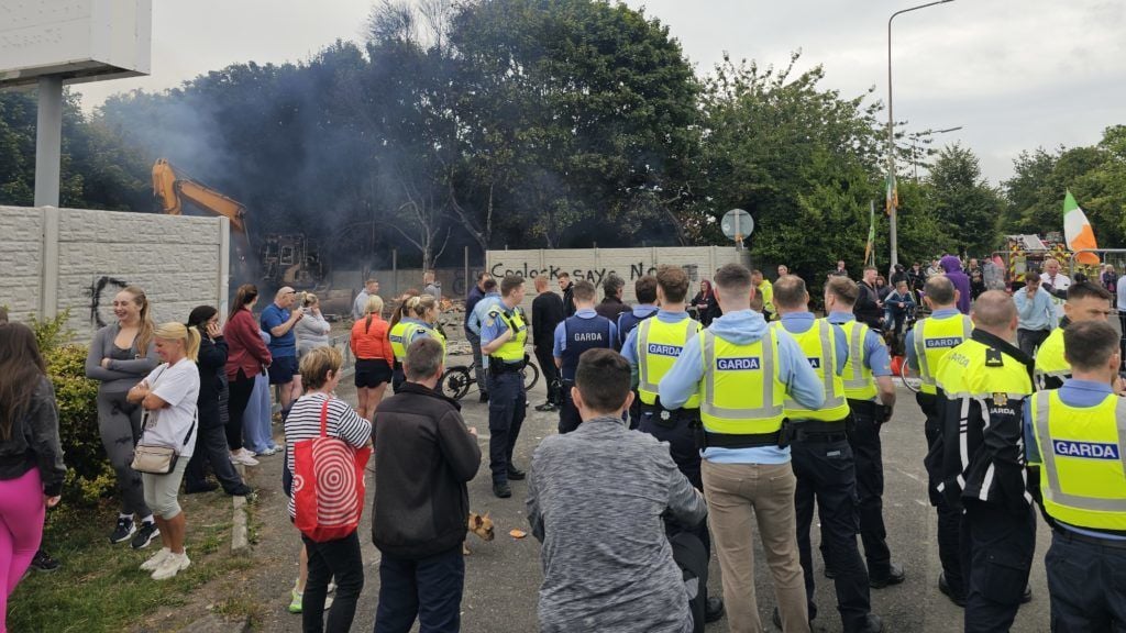 Gardaí at scene of fire at site of proposed asylum seeker accommodation in Coolock
