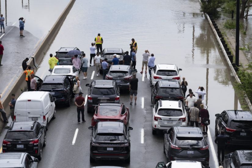 Major Road Among Those Flooded As Torrential Rain Hits Toronto