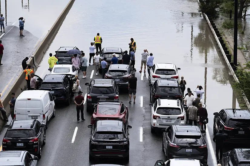 Major Road Among Those Flooded As Torrential Rain Hits Toronto