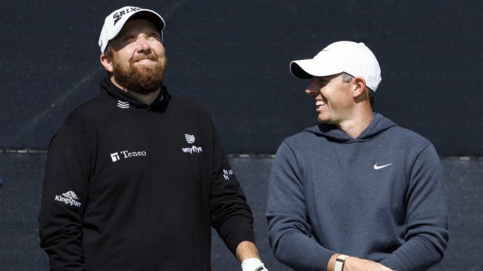 Open Day Three: Rory Mcilroy Supporting Leader Shane Lowry After Missing The Cut