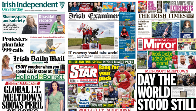 What The Papers Say: Saturday's Front Pages