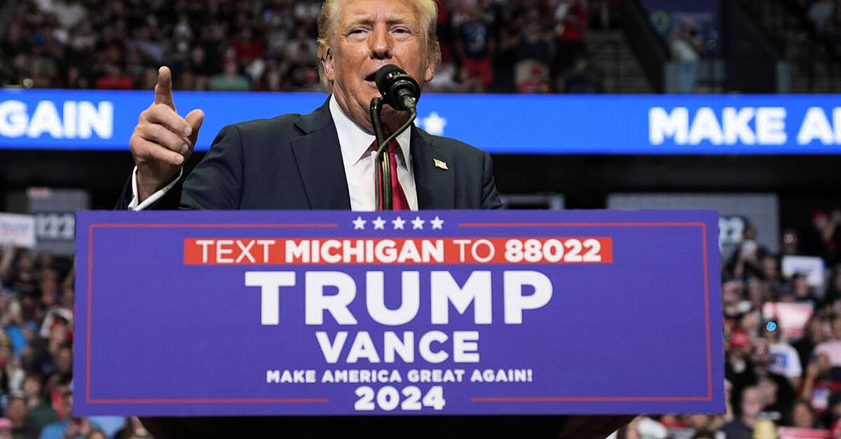 Donald Trump appears at first campaign rally since assassination attempt