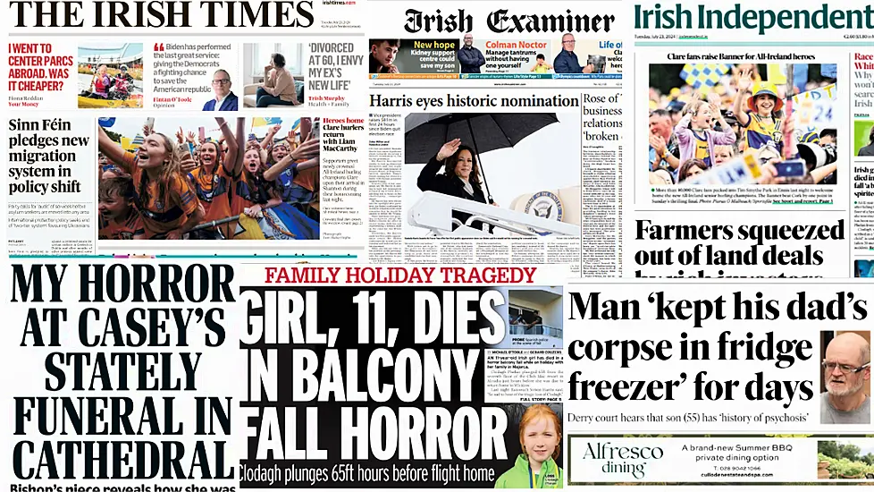 What The Papers Say: Tuesday's Front Pages