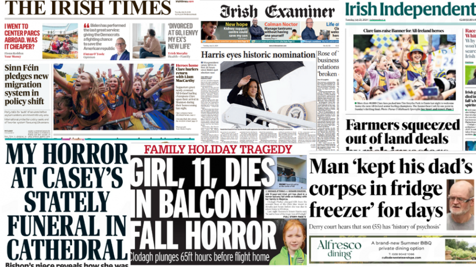 What The Papers Say: Tuesday's Front Pages