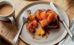 Paul Ainsworth’s French Toast With Vanilla-Glazed Peaches Recipe