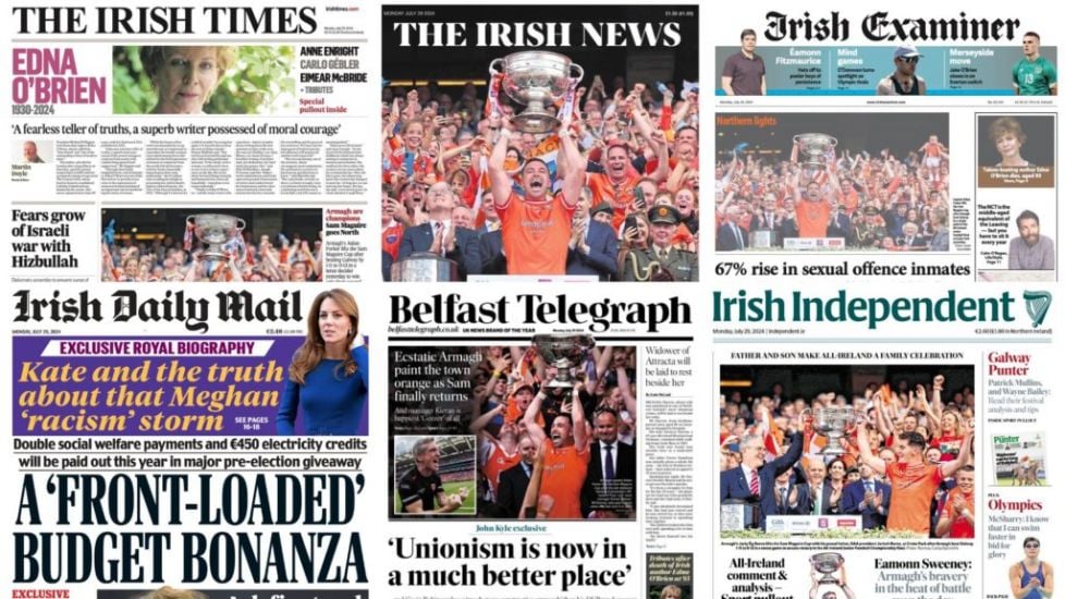 What The Papers Say: Monday's Front Pages