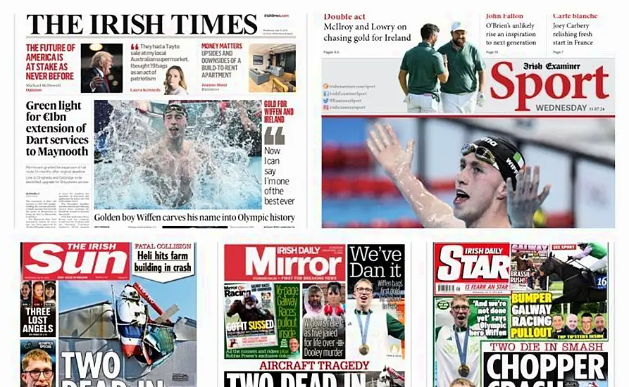 What The Papers Say: Wednesday's Front Pages