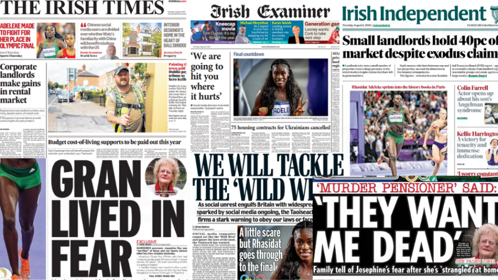 What The Papers Say: Thursday's Front Pages