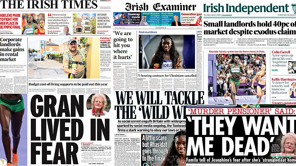 What The Papers Say: Thursday's Front Pages