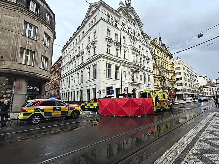 Falling Cornice Kills Person At Prague Tram Stop