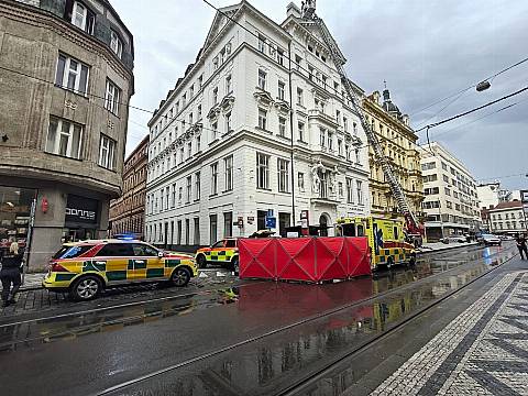 Falling Cornice Kills Person At Prague Tram Stop