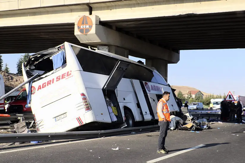 Nine Killed After Bus Crashes Into Overpass In Turkey