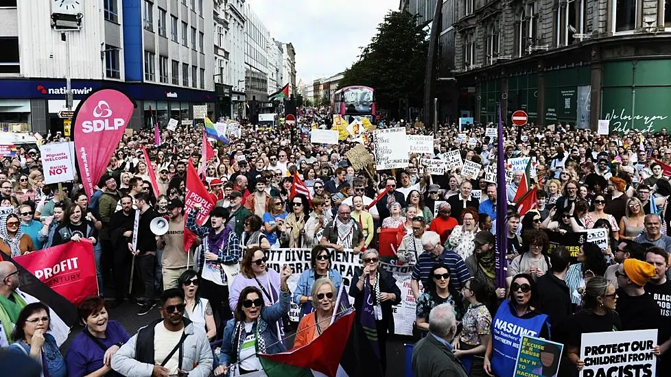 Up To 15,000 People Take Part In Anti-Racism Rally In Belfast