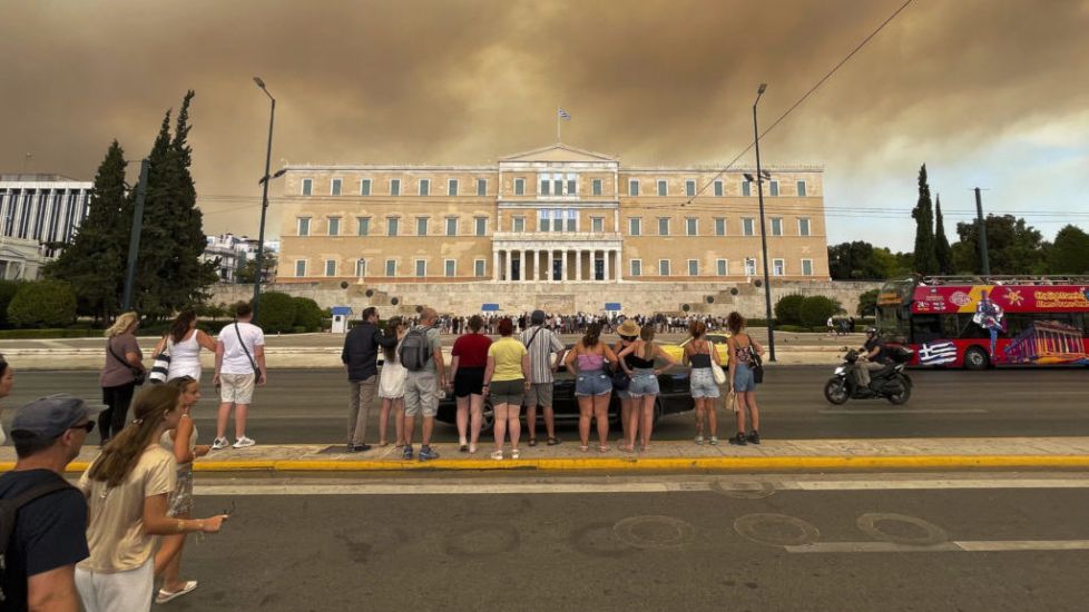 Wildfire Near Athens Darkens The Skies Over Greek Capital