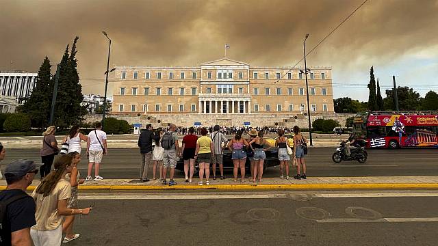 Wildfire Near Athens Darkens The Skies Over Greek Capital