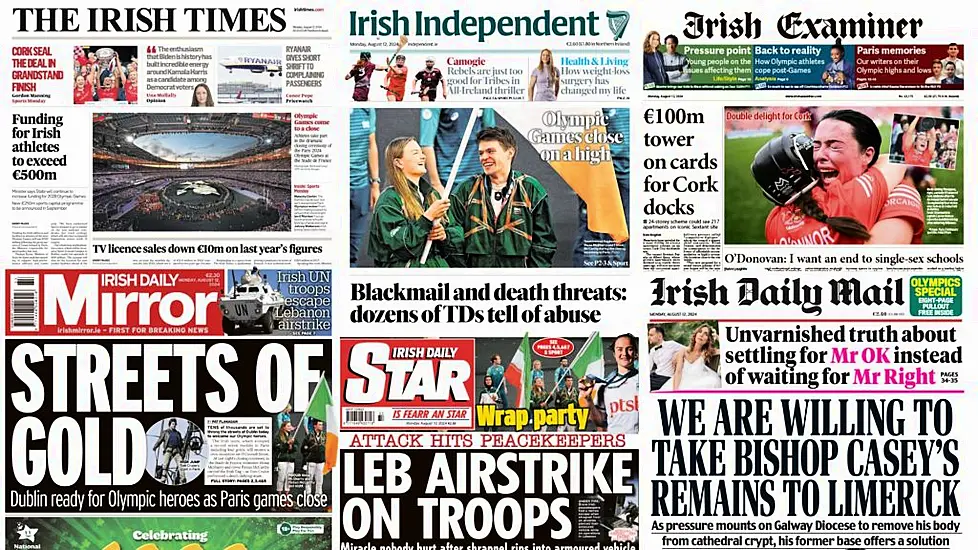 What The Papers Say: Monday's Front Pages