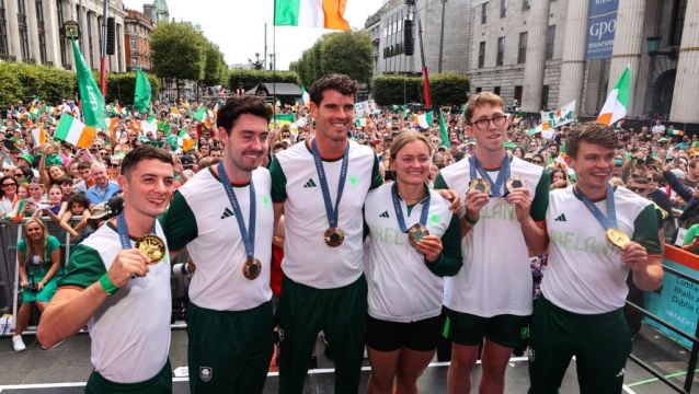 Thousands Gather On O'connell Street To Welcome Irish Olympians Home