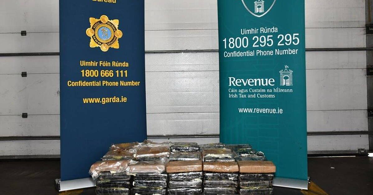 Cocaine worth €10.5m seized at Dublin Port