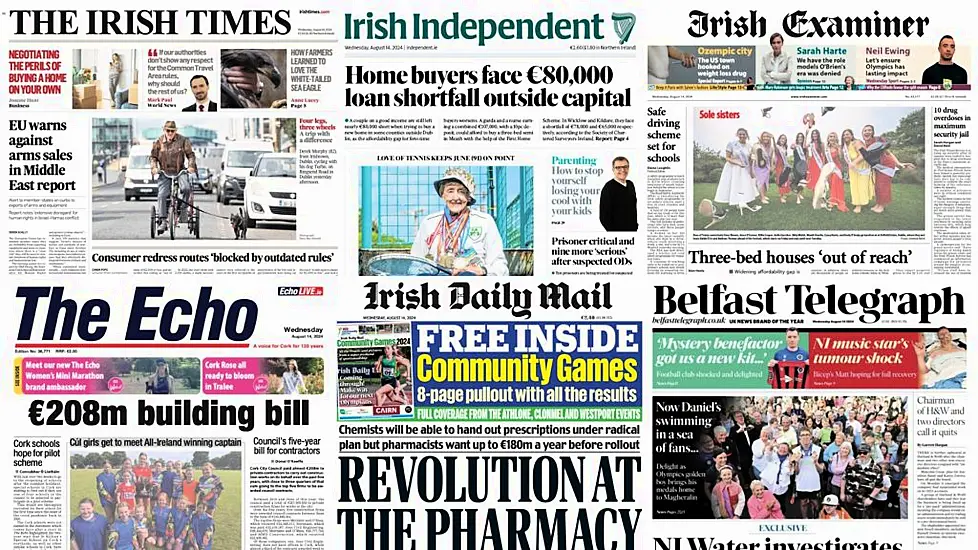 What The Papers Say: Wednesday's Front Pages