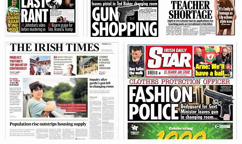 What The Papers Say: Thursday's Front Pages