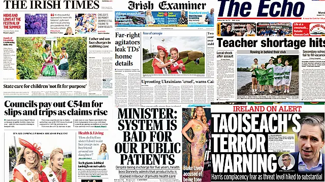 What The Papers Say:  Monday's Front Pages