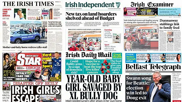 What The Papers Say: Tuesday's Front Pages