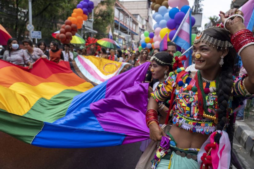 Same-Sex Couples And Lgbtq+ Activists Rally In Nepal’s Capital For Pride Parade