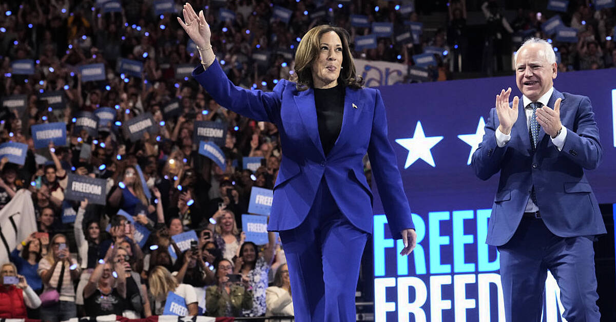 Harris vows ‘new way forward’ as she criticises Trump’s abortion stance