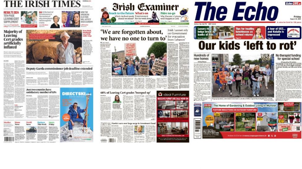 What The Papers Say: Friday's Front Pages