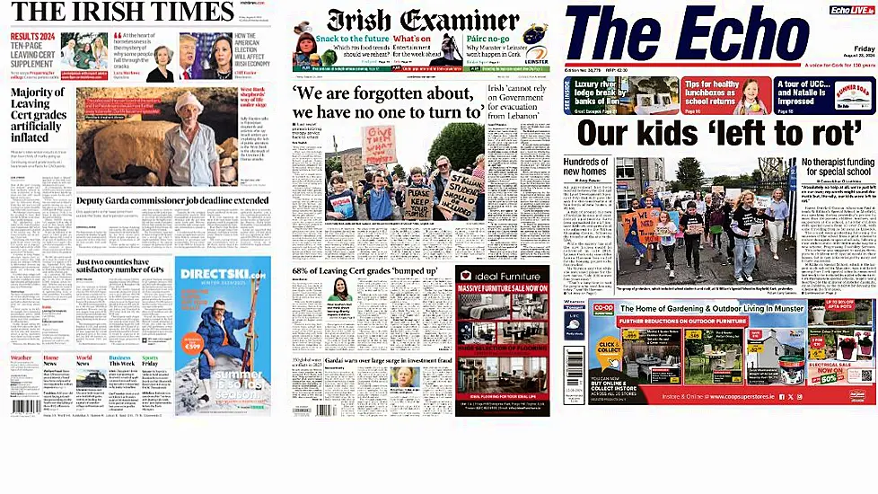 What The Papers Say: Friday's Front Pages