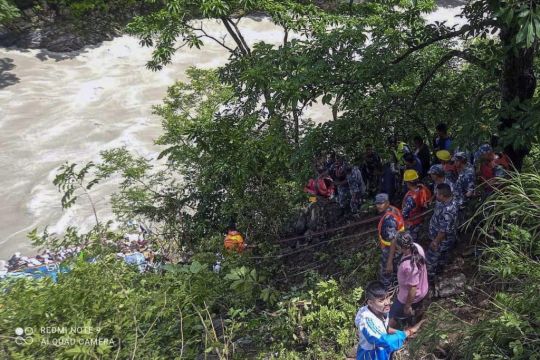 14 Killed And More Missing After Pilgrim Bus Crashes Off Road In Nepal