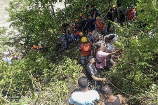 27 Killed After Bus Carrying Indian Pilgrims Crashes Off Major Road In Nepal