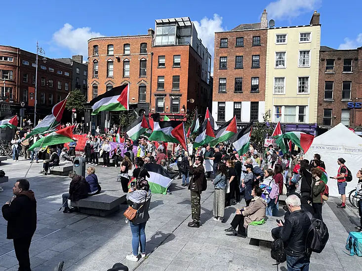 Pro-Palestine Protest In Dublin Criticises Us Support Of Israel