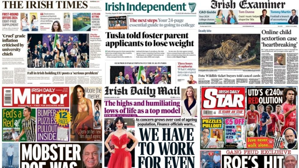 What The Papers Say: Thursday's Front Pages