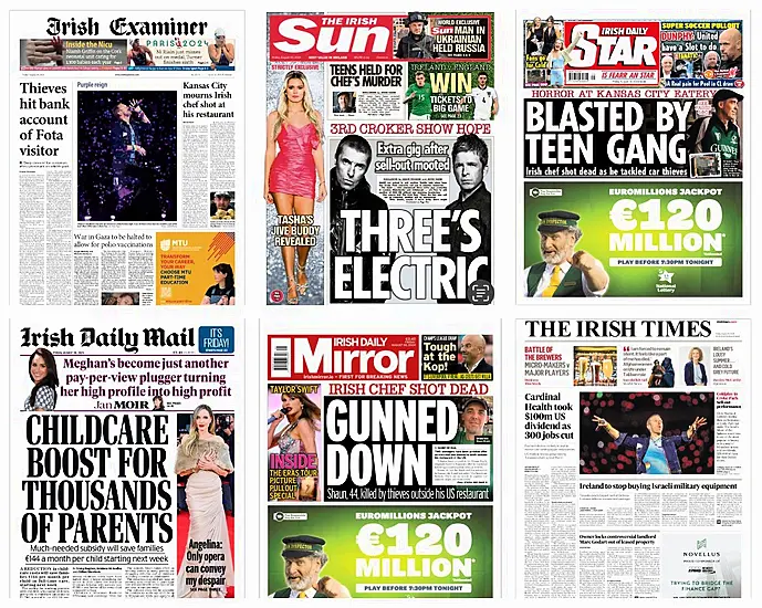 What The Papers Say: Friday's Front Pages