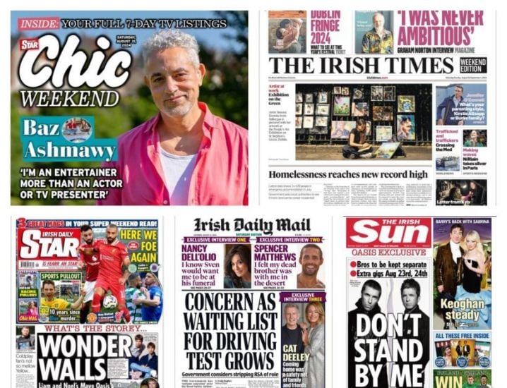 What The Papers Say: Saturday's Front Pages