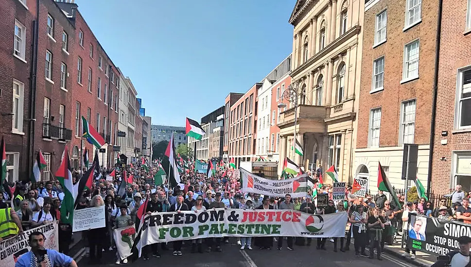 Pro-Palestine Rally Hears Calls For Immediate Irish Sanctions Against Israel