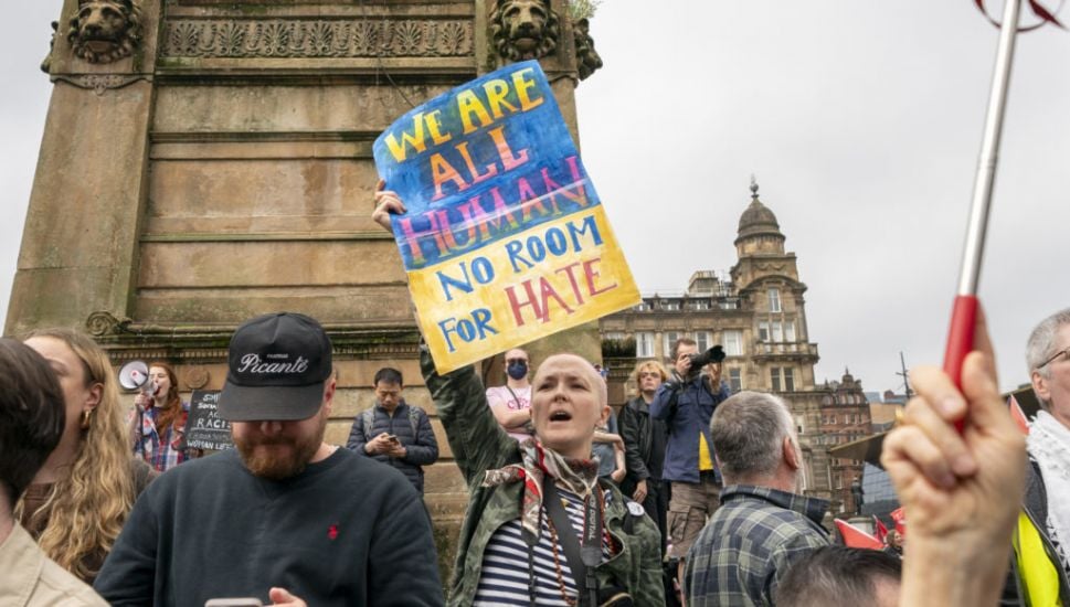 Thousands Turn Out To Oppose Rally In Glasgow Backed By Tommy Robinson