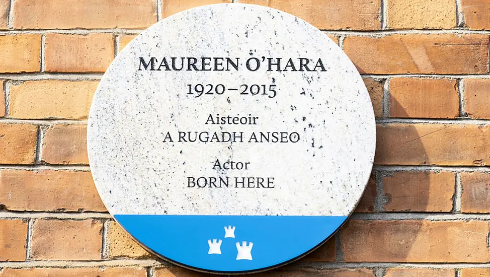 Dublin City Council Unveils Plaque Dedicated To Hollywood Legend Maureen O’hara